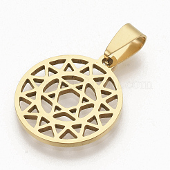 Colgantes de acero inoxidable con temática de chakras 201&nbsp;STAS-N089-11G