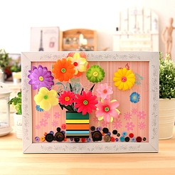 Kreative diy blumenmuster harzknopfkunst&nbsp;PW-WGE36EA-01