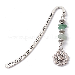 12 Stück Lesezeichen mit Anhänger aus Edelsteinsplittern und Perlen sowie Charms aus einer Legierung in verschiedenen Formen&nbsp;GG-CJ91EC-AS
