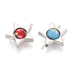 Polymer Clay Stern & CCB Rahmen Verbinder Verbinder Charms&nbsp;CLAY-T022-21M-A