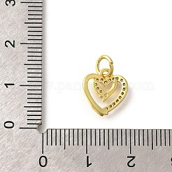 Pendenti in zirconi cubici trasparenti in micro pavè di ottone&nbsp;KK-M297-14G