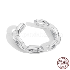 Rhodinierte Manschettenohrringe aus 925 Sterlingsilber für Damen&nbsp;EJEW-P231-93P
