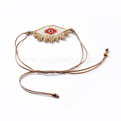 Bracelets en corde de polyester ciré&nbsp;BJEW-JB04481