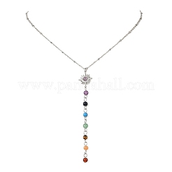 7 collana lunga con nappa e gemma chakra&nbsp;NJEW-JN06603