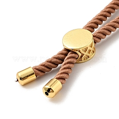 Bracelets coulissants en corde milan torsadée à moitié finis&nbsp;FIND-G032-01G-21