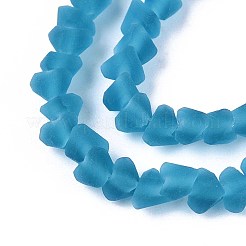 Perles de verre dépoli transparent&nbsp;LS-GLAA-N016-4mm-28