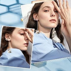 Aretes colgantes de citrino natural&nbsp;EJEW-UN0002-08
