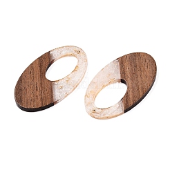 Pendenti in resina trasparente e legno di noce&nbsp;RESI-T057-02N