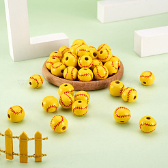 100 Stück gefärbte Holzperlen&nbsp;WOOD-CW0001-06