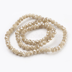 Chapelets de perles en verre électroplaqué&nbsp;GLAA-K027-FR-B03