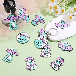 25 Stück Alien Charms Anhänger Harz Alien Cat Charm UFO Charms gemischte Form für Schmuck Halskette Ohrring Basteln&nbsp;JX393A