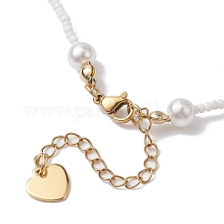 Colliers avec pendentif en graines de verre pour femmes&nbsp;NJEW-MZ00031-02