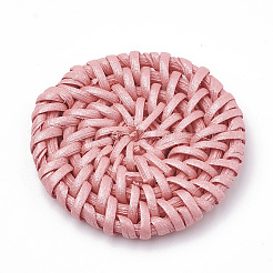 Handgearbeitete sprühlackierte geflochtene Rattan / Rohrgeflechtperlen&nbsp;LS-WOVE-N007-02D