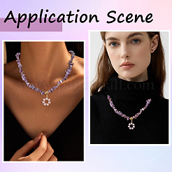 2 Strang natürliche Amethyst-Chip-Perlenstränge&nbsp;G-PA0001-57