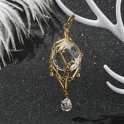 Décoration pendentif porte-pochette en laiton&nbsp;HJEW-JM01532-01