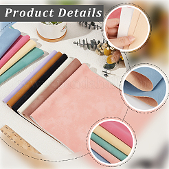 10 Stück 10 Farben mattierte PVC-Kunstlederstoffe&nbsp;DIY-CL0001-71A
