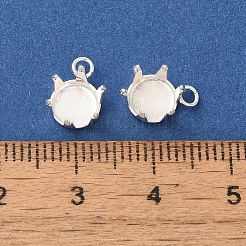 Ionenplattierung (IP) 304 Edelstahl-Anhänger mit Strass-Krallenfassungen&nbsp;STAS-U025-02B-S