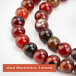2 Strang natürliche Achatperlenstränge&nbsp;G-OC0002-25
