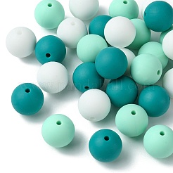 30 pz 3 colori perle di silicone perline di gomma rotonde 15mm perline allentate del distanziatore per forniture fai da te creazione di portachiavi gioielli&nbsp;SIL-FS0001-01E