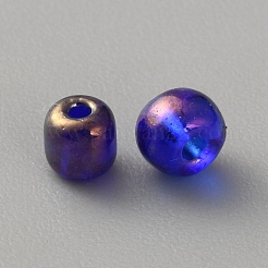 Transparentes perles de rocaille en verre&nbsp;GLAA-WH0032-34H