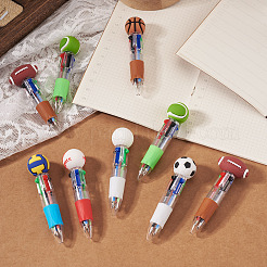 14 penna a sfera sportiva in plastica 4 in 1&nbsp;AJEW-TA0005-82