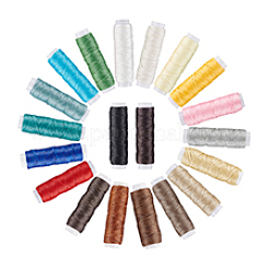 20 Rolle 20 Farben flache gewachste Polyesterschnur&nbsp;YC-PH0001-53