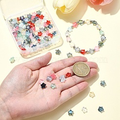 12 colores perlas de vidrio transparente&nbsp;GLAA-YW0003-67
