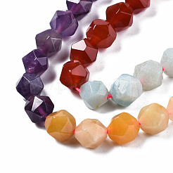Chakra tema occhio di tigre naturale & quarzo rosa & ametista & topazio giada & agata rossa & amazzonite & perline sodalite fili&nbsp;G-S376-002B