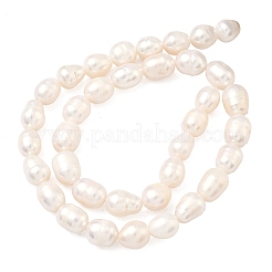 Fili di perle di perle d'acqua dolce coltivate naturali&nbsp;PEAR-D003-01D-10