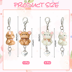 2 pz decorazioni pendenti in porcellana fatte a mano&nbsp;HJEW-SW00373