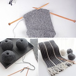 Karbonisieren Bambus Stricknadeln gesetzt&nbsp;TOOL-WH0016-16