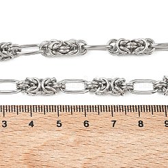 Colliers à maillons byzantins en acier inoxydable 304 de 6 mm pour femmes&nbsp;NJEW-G201-05P