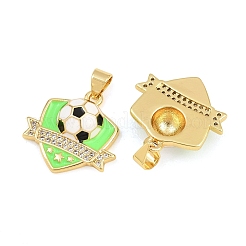 Pendentifs en laiton zircon cubique transparent&nbsp;CU-CBA765C-04B-G