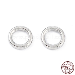 Anlaufschutz rhodinierte 925 Sterling Silber Federtorringe&nbsp;STER-K173-27P