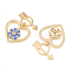 Pendenti in zirconi cubici trasparenti in micro pavè di ottone&nbsp;KK-H262-01B-G