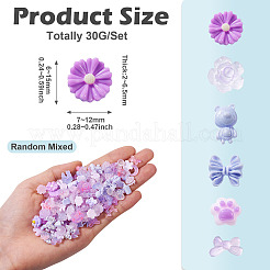 30 g leuchtende Decoden-Cabochons aus Harz&nbsp;RESI-TA0003-32D