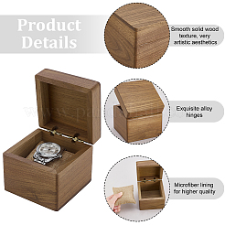 Scatole regalo con cerniera per conservare un singolo orologio in legno&nbsp;CON-WH0089-117