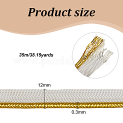 Cordon en polyester pour ensemble de courtepointe avec garniture d'oreiller&nbsp;OCOR-WH0091-73A