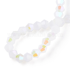 Chapelets de perles en verre électroplaqué d'imitation jade&nbsp;EGLA-A039-J2mm-L06