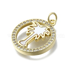 Pendentifs en laiton zircon cubique transparent&nbsp;KK-V010-11G