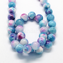 Hebras de cuentas de piedras preciosas de jade persa teñidas naturales&nbsp;G-R271-6mm-XP19
