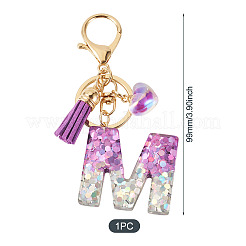 Portachiavi a forma di cuore in lega di resina&nbsp;KEYC-TADJ0002-01G-M