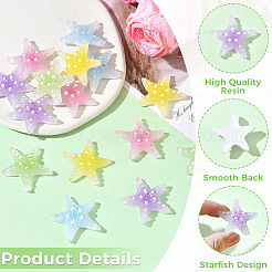 15 cabochon Decoden en résine transparente et paillettes&nbsp;CRES-YW0002-86