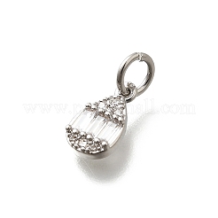 Breloques en laiton avec zircone cubique de micro pave&nbsp;KK-P295-33P