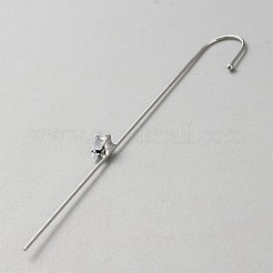 Orecchini a gancio con avvolgimento in ottone platino per donna&nbsp;EJEW-WH0019-58F