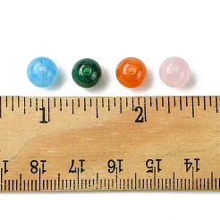 64 pièce de perles rondes en résine imitation œil de chat&nbsp;RESI-FS0001-66C