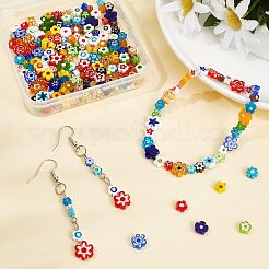3 Strang 3 Stil handgemachte Millefiori Glasperlenstränge&nbsp;LAMP-OC0001-50B