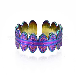 Anello polsino ovale avvolto in acciaio inossidabile 304&nbsp;RJEW-N038-070