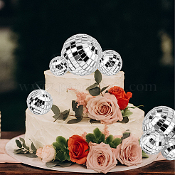 11 décoration de gâteau en forme de boule disco en plastique et en verre&nbsp;FEPA-CP0001-01