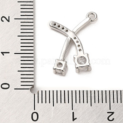 Colgante micropavé cubic zirconia de latón&nbsp;ZIRC-P113-04P